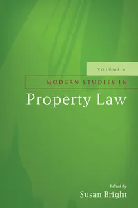 Modern Studies in Property Law - Volume 6_cover