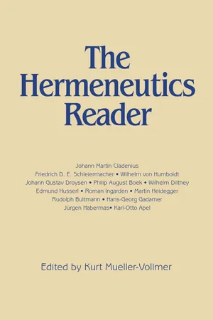 Hermeneutics Reader