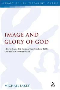 Image and Glory of God_cover