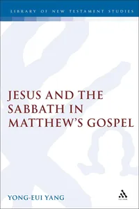 Jesus and the Sabbath in Matthew's Gospel_cover