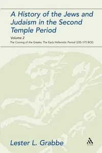 A History of the Jews and Judaism in the Second Temple Period, Volume 2_cover