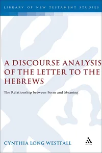 A Discourse Analysis of the Letter to the Hebrews_cover