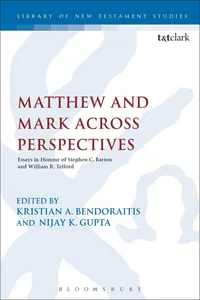 Matthew and Mark Across Perspectives_cover