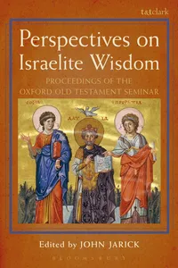 Perspectives on Israelite Wisdom_cover