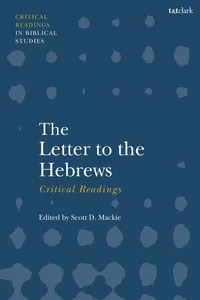 The Letter to the Hebrews: Critical Readings_cover