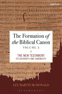 The Formation of the Biblical Canon: Volume 2_cover