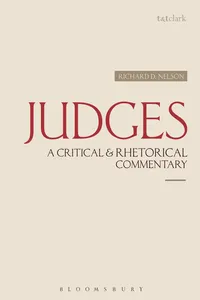 Judges: A Critical & Rhetorical Commentary_cover