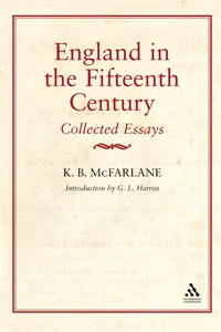 England in the Fifteenth Century_cover