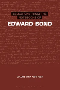 Selections from the Notebooks Of Edward Bond_cover