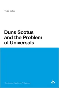 Duns Scotus and the Problem of Universals_cover