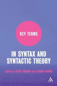 Key Terms in Syntax and Syntactic Theory_cover