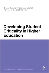 Developing Student Criticality in Higher Education_cover