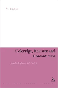 Coleridge, Revision and Romanticism_cover