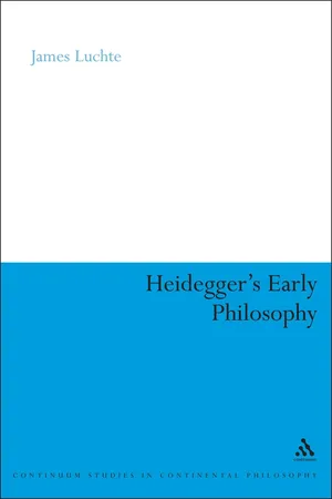 Heidegger's Early Philosophy