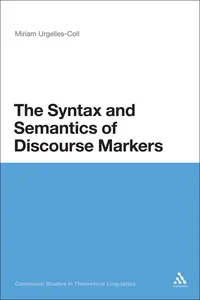 The Syntax and Semantics of Discourse Markers_cover