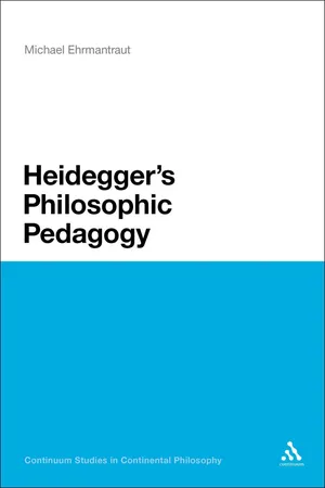 Heidegger's Philosophic Pedagogy