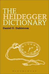 The Heidegger Dictionary_cover