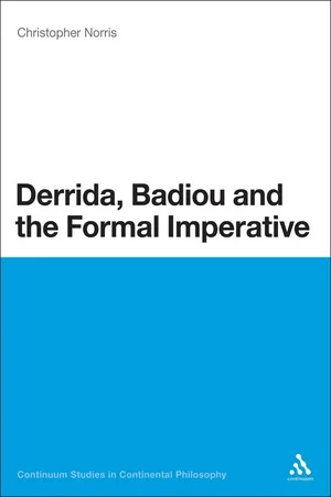 Derrida, Badiou and the Formal Imperative