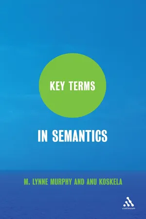 Key Terms in Semantics