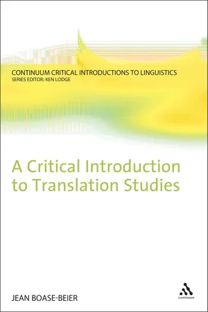 A Critical Introduction to Translation Studies