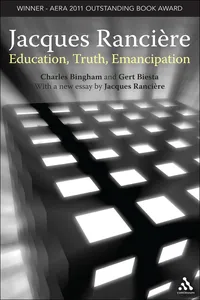 Jacques Ranciere: Education, Truth, Emancipation_cover