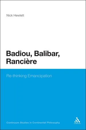 Badiou, Balibar, Ranciere