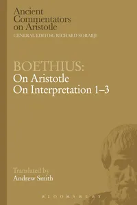 Boethius: On Aristotle On Interpretation 1-3_cover