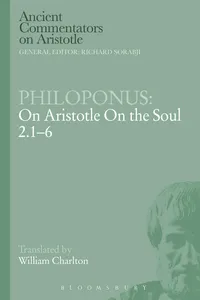 Philoponus: On Aristotle On the Soul 2.1-6_cover