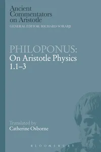 Philoponus: On Aristotle Physics 1.1-3_cover