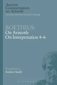 Boethius: On Aristotle on Interpretation 4-6_cover