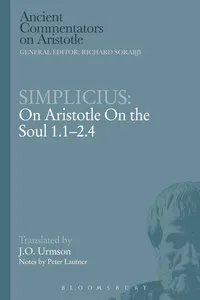 Simplicius: On Aristotle On the Soul 1.1-2.4_cover