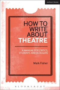 How to Write About Theatre_cover