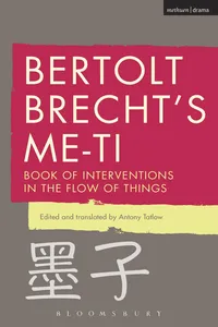 Bertolt Brecht's Me-ti_cover