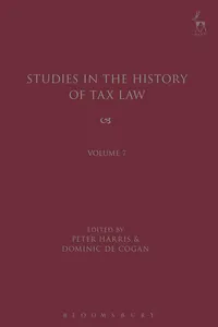 Studies in the History of Tax Law, Volume 7_cover