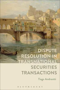 Dispute Resolution in Transnational Securities Transactions_cover