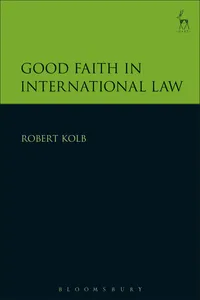 Good Faith in International Law_cover
