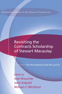 Revisiting the Contracts Scholarship of Stewart Macaulay_cover