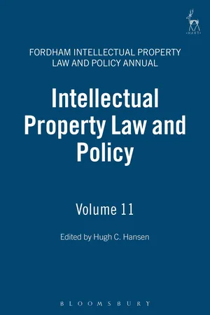 Intellectual Property Law and Policy Volume 11