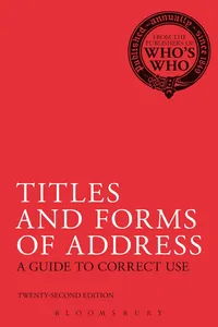 Titles and Forms of Address_cover