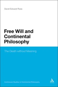 Free Will and Continental Philosophy_cover