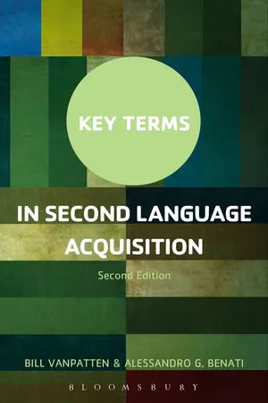 Key Terms in Second Language Acquisition