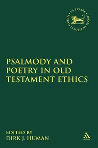 Psalmody and Poetry in Old Testament Ethics_cover