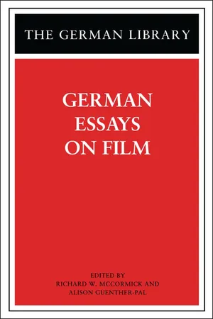 German Essays on Film