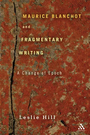 Maurice Blanchot and Fragmentary Writing