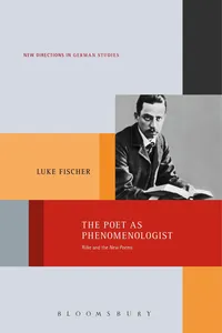 The Poet as Phenomenologist_cover
