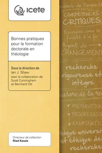 Bonnes pratiques pour la formation doctorale en théologie_cover