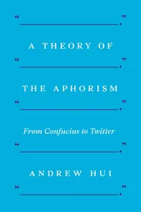 A Theory of the Aphorism_cover