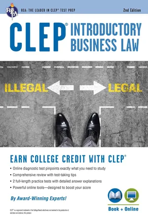 CLEP® Introductory Business Law Book + Online, 2nd Ed.