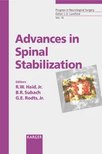 Advances in Spinal Stabilization_cover