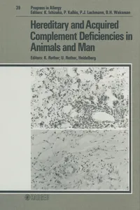 Hereditary and Acquired Complement Deficiencies in Animals and Man_cover